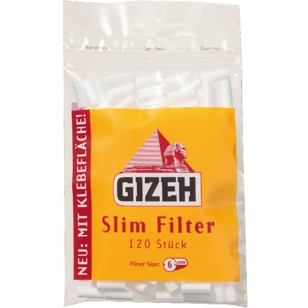 Gizeh Slim Filter sechs mm mit Klebefläche